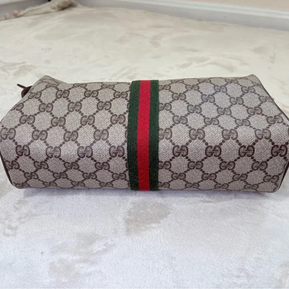 Vintage Gucci Monogrammed GG Supreme purse with red and green stripe - Picture 5 of 11